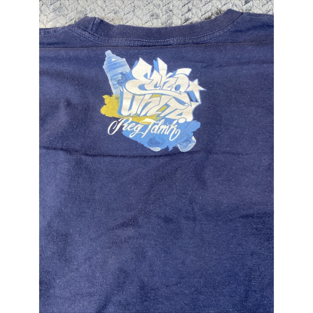 Y2K Ecko Unltd T Shirt Mens XL Graffiti Design Dark Blue - Picture 8 of 8